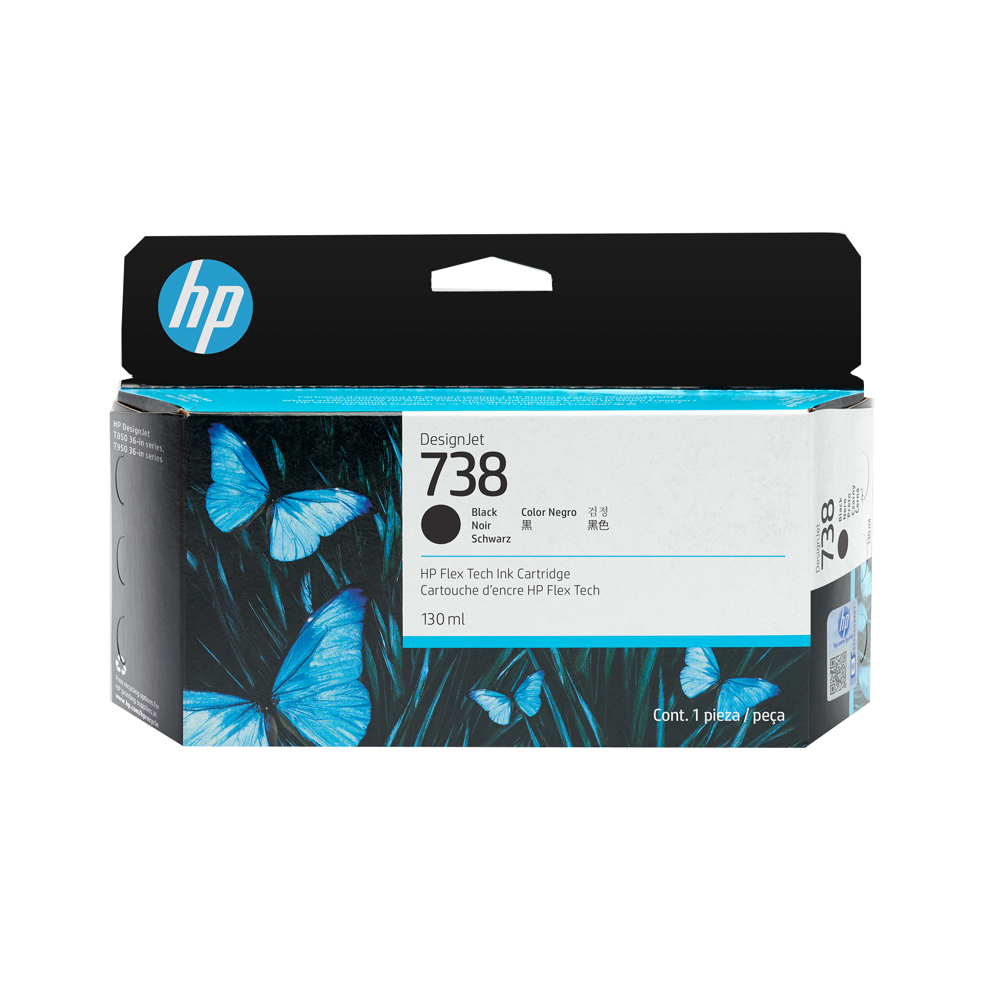 HP 738 Ink (130mL) - DesignJet T850, T870 & T950